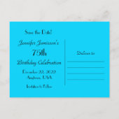 日付75番目の誕生祝いはがきを保存 案内ポストカード (裏面)