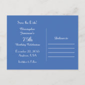 日付75誕生日山の風景を保存 案内ポストカード (裏面)