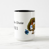 日付79811のThanksgivukkahのマグを救って下さい マグカップ (中央)