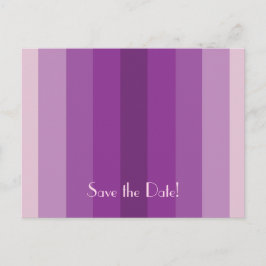 日付90th誕生日パーティーを保存する紫のストライプ 案内ポストカード