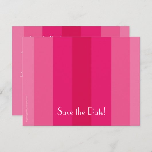 日付90th誕生日パーティーを保存する,ピンクのストライプ 案内ポストカード (正面/裏面)