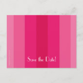 日付90th誕生日パーティーを保存する,ピンクのストライプ 案内ポストカード (正面)