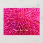 日付90th誕生日パーティーを保存する,ピンクの抽象芸術 案内ポストカード (正面)