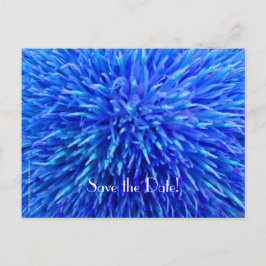 日付90th誕生日パーティーを保存する、青い抽象芸術 案内ポストカード