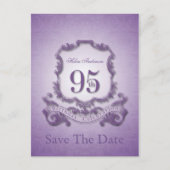 日付95番目の誕生日はがきを保存パーソナライズされた 案内ポストカード (正面)