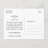 日付、おもしろい、写真のモダンはがきカジュアルを保存する 案内ポストカード (裏面)