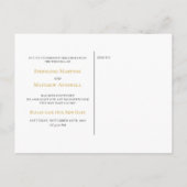 日付 エレガント ゴールド スクリプト ブラック 案内ポストカード (裏面)