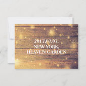 日付-カウボーイ・ブーツ、ライトが付いている木--を救って下さい セーブザデート (裏面)