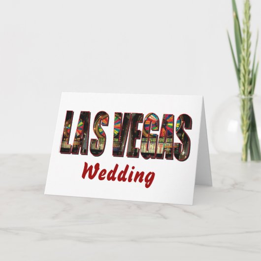 日付/ラスベガスを保結婚存 案内状 (正面)