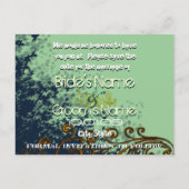 日付 – リーフの渦巻きを保存 –  案内ポストカード (裏面)