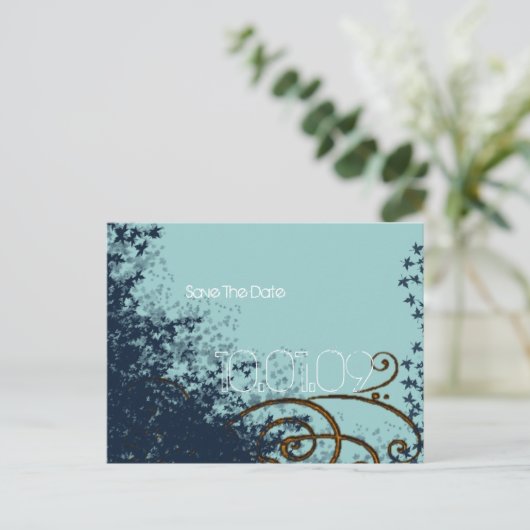 日付 – リーフの渦巻きを保存 –  案内ポストカード (スタンド正面)