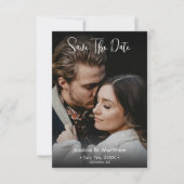 日付、名前の写真と情報を保存 ノートカード (正面)