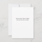 日付、名前の写真と情報を保存 ノートカード (裏面)