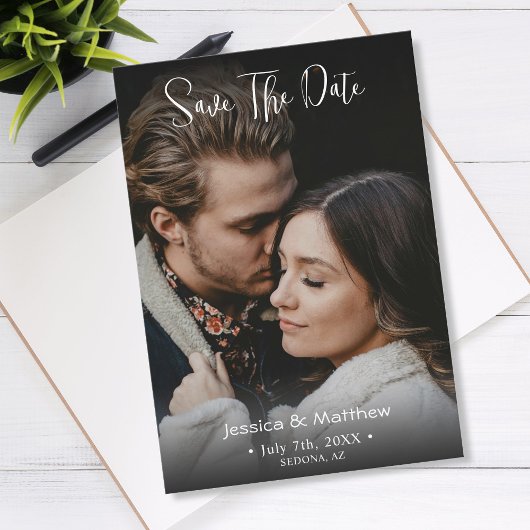 日付、名前の写真と情報を保存 ノートカード