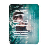 日付（大）、はっきりしたタイポグラフィ、日付の保存 マグネット (縦)