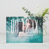 日付(大)、タイポグラフィ、日付はっきりしたの保存 招待状 (スタンド正面)