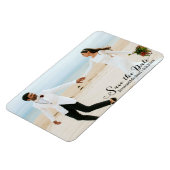 日付、手書きエレガントの写結婚真を保存 マグネット (左側)