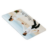 日付、手書きエレガントの写結婚真を保存 マグネット (右側)