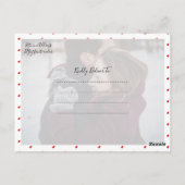 日付、手書きスクリプモダント、ハートの保存 ポストカード (裏面)