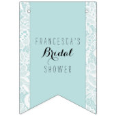 日付-旗布の旗が付いているレースのブライダルシャワーの旗 バンティングフラッグ (第2の旗)