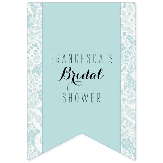 日付-旗布の旗が付いているレースのブライダルシャワーの旗 バンティングフラッグ (第2の旗)