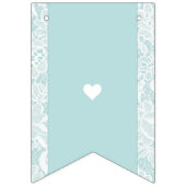 日付-旗布の旗が付いているレースのブライダルシャワーの旗 バンティングフラッグ (第1の旗)