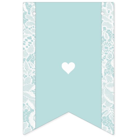 日付-旗布の旗が付いているレースのブライダルシャワーの旗 バンティングフラッグ (第1の旗)