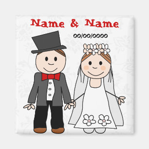 日付、結婚式の引き出物を救って下さい マグネット