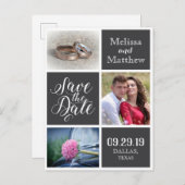 日付、結婚式招待状デザインの保存 案内ポストカード (正面/裏面)