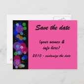 日付(色数々の付き)の円を保存2 案内ポストカード (正面/裏面)