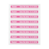 日付、赤、淡い色のおよびミニマルを保存する素晴らし ラップアラウンド宛名ラベル (シート)