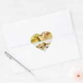 日付/金ゴールドの帯結婚を保存 ハートシール (封筒)