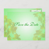 日付、黄色いチューリップの花を保存 案内ポストカード (正面/裏面)