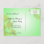 日付、黄色いチューリップの花を保存 案内ポストカード (裏面)