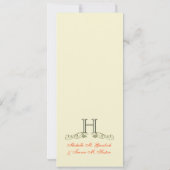 日付-黄色い蜜柑の花柄の写真--を救って下さい セーブザデート (裏面)