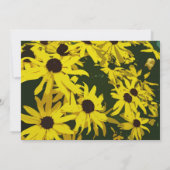 日付、黄色のデイジーの花を保存 セーブザデート (裏面)