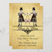 日付- Steampunkのレズビアンのゴシック様式スタイル--を救って下さい セーブザデート (正面/裏面)