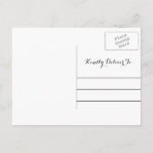 日付Chalkboardポストカードの保存 案内ポストカード (裏面)