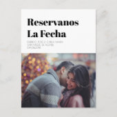 日付en EspañolのReservanosのlaのfechaを救って下さい 案内ポストカード (正面)