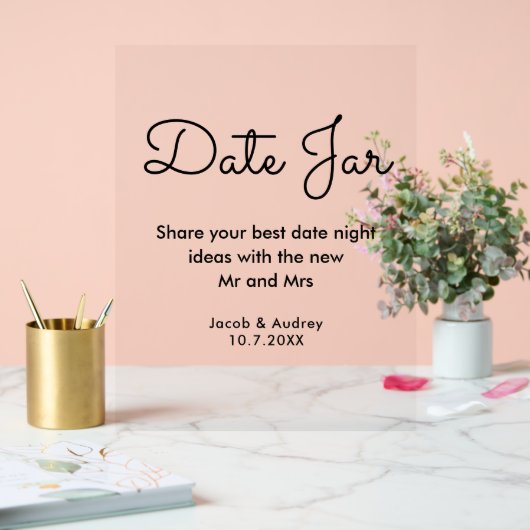 日付JARウェディングシャワー アクリルサイン (ウェディング)