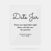 日付JARウェディングシャワー アクリルサイン (正面)