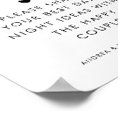 日付JARレトロスクリプトミニマルブライダルシャワー記号 ポスター (角)