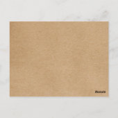 日付Kraft Handスクリプト素朴の写真を保存 ポストカード (裏面)