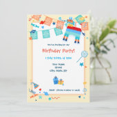 日付Pinataの保存誕生日招待状 セーブザデート (スタンド正面)