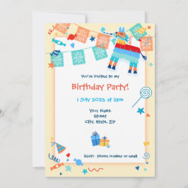 日付Pinataの保存誕生日招待状 セーブザデート