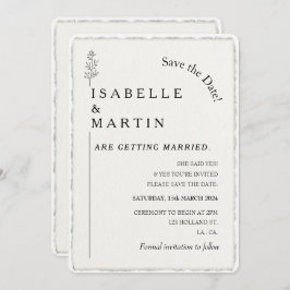 日付QRコードのフェイクエッジの結婚保存 招待状