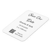 日付QRスキャンコシンプルンミニマルド詳細の保存 マグネット (左側)