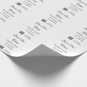 日付QRスキャンコシンプルンミニマルド詳細の保存 ラッピングペーパー (角)