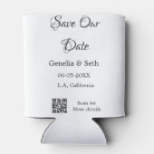 日付QRスキャンコシンプルンミニマルド詳細の保存 缶クーラー (裏面)