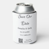 日付QRスキャンコシンプルンミニマルド詳細の保存 缶クーラー (缶裏面)